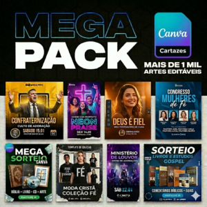 Mega Pack Gospel Canva 1Mil Artes Editáveis