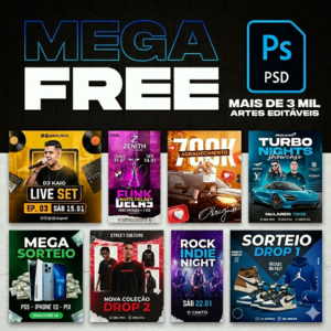 Pacote De Artes PSD Editável 3MIL ARTES