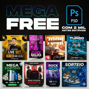 Pacote De Artes PSD Editável 2MIL ARTES