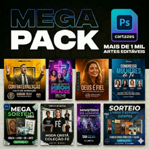 Mega Pack Gospel PSD 1Mil Artes Editáveis