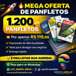 1200 PANFLETOS 10X14 OFERTA